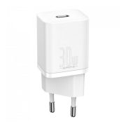   Încărcător BASEUS SUPER SI 1C priză tip C (30W, încărcător rapid PD) ALB