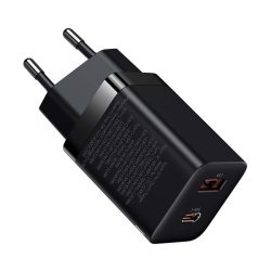   BASEUS SUPER SI PRO încărcător de rețea USB+priză de tip C (30W, încărcător rapid PD 3.0) NEGRU