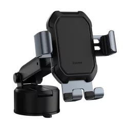   Suport auto BASEUS TANK GRAVITY (pentru bord, parbriz, ventuză, gravitate, braț reglabil) NEGRU