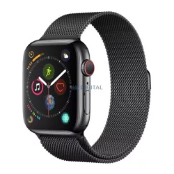   DEVIA ELEGANT Curea (dimensiune personalizată, mică, metal, curea Milanese, magnetică) BLACK Apple Watch Series 10 42mm, Watch Series SE 40mm, Watch Series SE 2 40mm