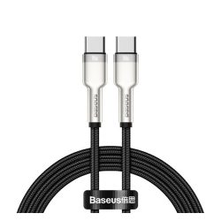   Cablu de date BASEUS CAFULE (Tip-C - Tip-C, 100W, încărcător rapid PD, 100cm) NEGRU