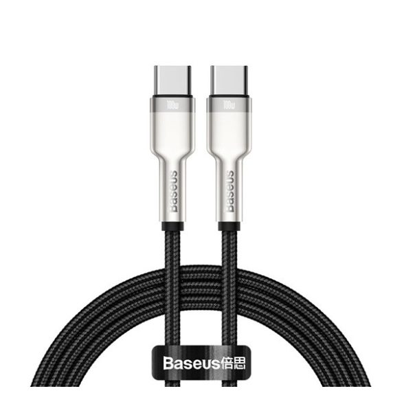 Cablu de date BASEUS CAFULE (Tip-C - Tip-C, 100W, încărcător rapid PD, 100cm) NEGRU