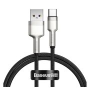   BASEUS CAFULE cablu de date (USB - Type-C, 66W, încărcător rapid, 100cm, anti-breakage) NEGRU