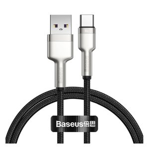 BASEUS CAFULE cablu de date (USB - Type-C, 66W, încărcător rapid, 100cm, anti-breakage) NEGRU