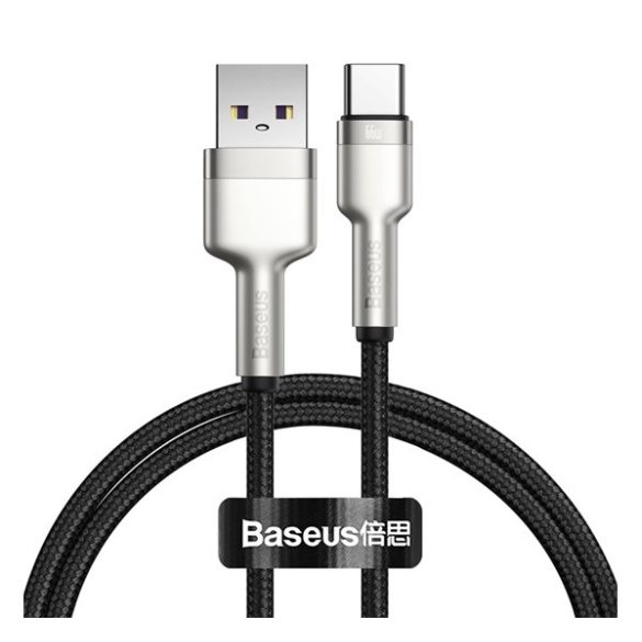 BASEUS CAFULE cablu de date (USB - Type-C, 66W, încărcător rapid, 100cm, anti-breakage) NEGRU