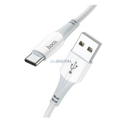   HOCO X70 cablu de date (USB - Type-C, 3A, 100cm, anti-rupere, șiret) ALB