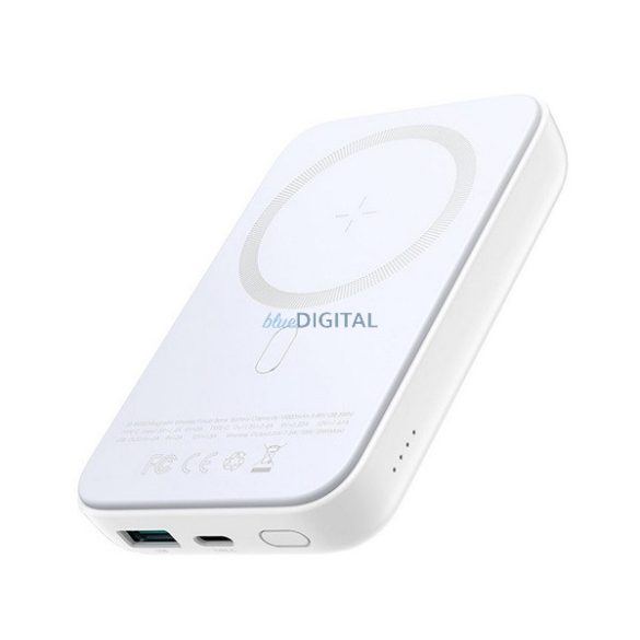 Încărcător de urgență JOYROOM Type-C + mufă USB (10000mAh, 20W, încărcător rapid PD, wireless, MagSafe, mini) ALB