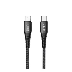   Cablu de date JOYROOM (Tip-C - fulger, 2.1A, 20W, încărcător rapid, 120cm, anti-rupere) NEGRU