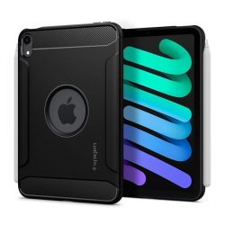   Protectie de telefon din silicon SPIGEN RUGGED ARMOR (rezistenta la impact, colt cu perna de aer, model de carbon, decupaj logo) NEGRU Apple IPAD mini 6 (2021)