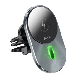   Suport auto HOCO CA91 (pentru ventilație, încărcător rapid, 15W, MagSafe) DARK GREY