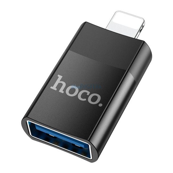 Adaptor HOCO UA17 (priza USB - lightning 8pin, transfer de date si incarcare) NEGRU