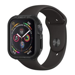   Cadru de ceas din plastic SPIGEN RUGGED ARMOR (rezistență la impact) NEGRU Apple Watch Series 4 40mm, Apple Watch Series 5 40mm, Apple Watch Series 6 40mm, Apple Watch Series SE 40mm, Apple Watch Series 7 41mm
