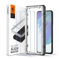   SPIGEN ALM FC folie sticlă protecție ecran2pcs (2.5D, rezistent la amprente, extra rezistent la zgârieturi, 9H, ultra-subțire, evidențierea culorilor) pentru Samsung Galaxy S21 FE (SM-G990)