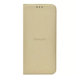   HUSĂ! - Carcasa in picioare, efect piele (FLIP, deschidere laterala, functie suport de masa, model romb) AUR Xiaomi Poco X4 Pro 5G