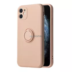   HUSĂ! - Protectie din silicon pentru telefon (inel de suport pentru telefon, interior din pluș din microfibră, placă metalică încorporată, protecție pentru cameră) ROZ Samsung Galaxy A53 (SM-A536) 5G