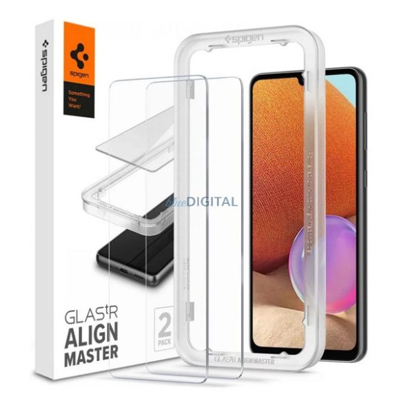 SPIGEN ALM FC sticla de protectie pentru ecran 2buc (2.5D, fara amprenta, foarte rezistent la zgarieturi, 9H, ultrasubtire, evidentiere de culoare) TRANSPARENT Samsung Galaxy A33 5G (SM-A336)