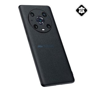 HUSĂ! - Protector de telefon din silicon (acoperire din piele naturala) NEGRU Honor Magic4 Pro