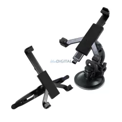   Suport auto (parbriz, tetieră, ventuză, gravitație, până la 7-10") NEGRU