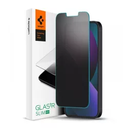   SPIGEN sticlă de protecție a ecranului (2.5D, foarte rezistentă la zgârieturi, protecție a vieții private, ultra-subțire, 0.2mm, 9H) TRANSPARENT Apple iPhone 14, Apple iPhone 13 Pro, Apple iPhone 13