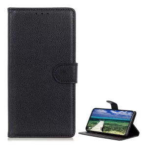 HUSĂ! - Carcasa in picioare, efect piele (FLIP, deschidere laterala, functie suport desktop, premium) NEGRU Xiaomi Redmi 10 5G