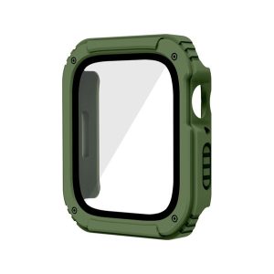 Cadru din plastic (rezistent la impact + sticlă de protecție a ecranului) VERDE ÎNCHIS Apple Watch Series 3 42mm, Apple Watch Series 1 42mm, Apple Watch Series 2 42mm