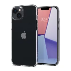   HUSĂ! - Protectie de telefon din silicon SPIGEN LIQUID CRYSTAL (rezistenta medie la impact, colt cu perna de aer) TRANSPARENT Apple iPhone 14