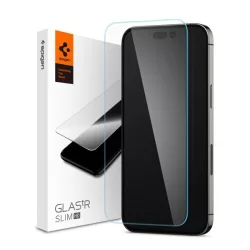   SPIGEN TR SLIM HD sticla protectoare de ecran (2.5D, rezistenta la zgarieturi, prietenoasa cu carcasa, fara amprenta, ultra-subtire, 0.2mm, 9H) TRANSPARENT Apple iPhone 14 Pro Max