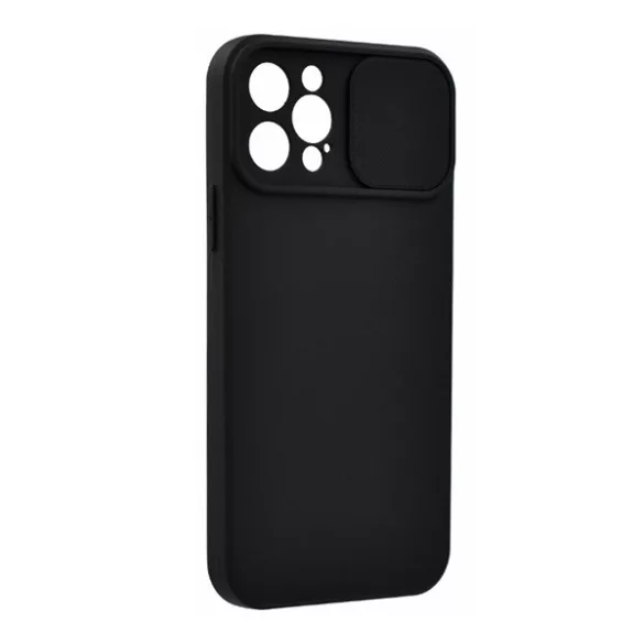 HUSĂ! - Protectie de telefon din silicon (mat, interior microfibra plus, protectie camera) NEGRU Apple iPhone 12 Pro