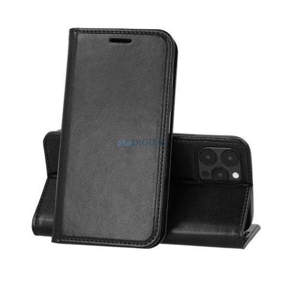 Carcasa in picioare, efect piele (FLIP, deschidere laterala, functie suport de masa) NEGRU Realme C35