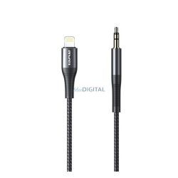   Cablu audio AWEI CL-116L (mufă de 3,5 mm - fulger, 100 cm, șiret) NEGRU