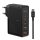 BASEUS Încărcător AC 2 USB+2 prize Type-C (100W, GaN2, PD fast charger 4.0 + cablu Type-C) NEGRU