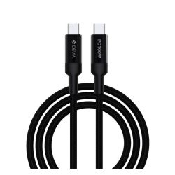   Cablu de date DEVIA EXTREME (Tip-C - Type-C, 100W, încărcător rapid PD, 150cm, anti-rupere) NEGRU