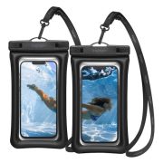   Carcasă SPIGEN A610 impermeabilă / impermeabilă, AQUA 2buc (IPX8, poate fi agățată de gât, plutește pe apă cu bule de aer, dimensiune 6.9") NEGRU