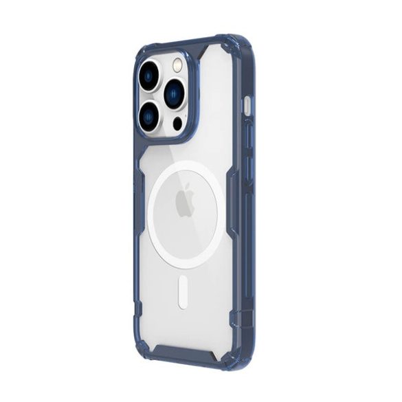 Protector de telefon din plastic NILLKIN NATURE PRO (cadru din silicon, rezistenta medie la impact, colt cu perna de aer) ALBASTRU INCHIS Apple iPhone 14 Pro