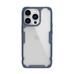  HUSĂ! - Protector de telefon din plastic NILLKIN NATURE PRO (cadru din silicon, rezistenta medie la impact, colt cu perna de aer) ALBASTRU INCHIS Apple iPhone 14 Pro Max