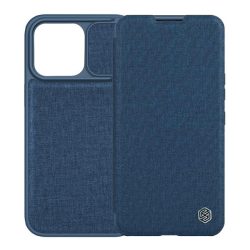   HUSĂ! - NILLKIN QIN PROHusăpermanentă, efect textil (FLIP, deschidere laterală, suport pentru carduri de credit, protecție pentru cameră) BREECH Apple iPhone 14 Pro Max