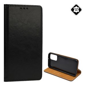 HUSĂ! - Husă stativă, piele naturală (FLIP, deschidere laterală, desktop) negru Samsung Galaxy A23 5G (SM-A236F)