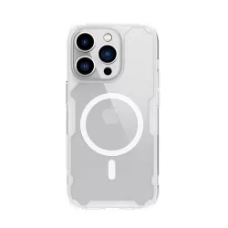   HUSĂ! - Protector de telefon din plastic NILLKIN NATURE PRO MAGNETIC (rezistență medie la impact, colț cu pernă de aer, atașament Magsafe) TRANSPARENT Apple iPhone 14 Pro
