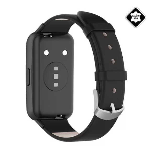 Curea (dimensiune personalizată, piele naturală) negru Honor Band 7, Huawei Band 7