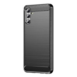  Husă silicon pentru telefon (rezistent la impact mediu, bubble heel, periat, model de carbon) negru Samsung Galaxy A13 5G (SM-A136), Samsung Galaxy A04s (SM-A047F)