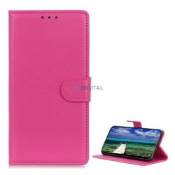   HUSĂ! - Husă în picioare, efect piele (FLIP, deschidere laterală, funcție de suport pentru birou, premium) ROZ Apple iPhone 14 Pro