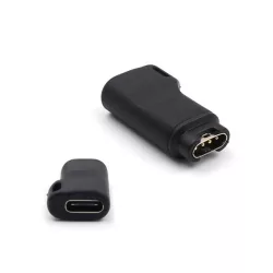   Adaptor de încărcare (priză Type-C - Garmin) negru Garmin Approach S12, Garmin Approach S40, Garmin Approach S42, Garmin Epix (Gen2), Garmin Fenix 3 HR, Garmin Fenix 5S, Garmin Fenix 5S Plus, Garmin Fe