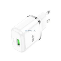  HOCO N3 încărcător de rețea priză USB (18W, încărcător rapid 3.0) ALB