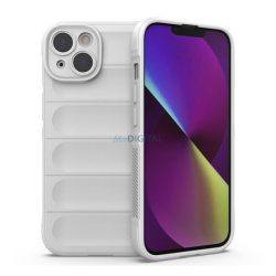   HUSĂ! - Protectie din silicon pentru telefon (rezistenta la impact mediu, protectie camera, model 3D) ALB Apple iPhone 14 Plus