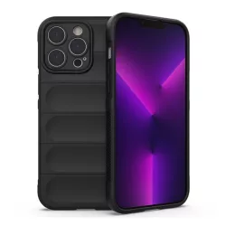   HUSĂ! - Protectie din silicon pentru telefon (rezistenta la impact mediu, protectie camera, model 3D) NEGRU Apple iPhone 14 Pro