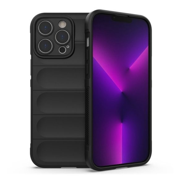 Protectie din silicon pentru telefon (rezistenta la impact mediu, protectie camera, model 3D) NEGRU Apple iPhone 14 Pro