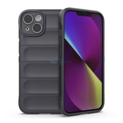  HUSĂ! - Protectie din silicon pentru telefon (rezistenta medie la impact, protectie camera, model 3D) DARK GREY Apple iPhone 14 Plus