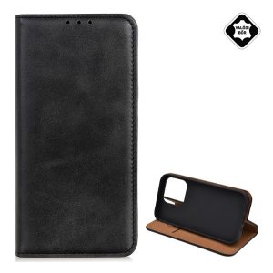 Husa in picioare, piele naturala (FLIP, deschidere laterala, functie suport pentru masa) NEGRU Apple iPhone 14 Pro Max