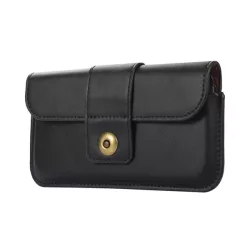   HUSĂ! - Toc orizontal, efect piele (universal, se poate atasa la o curea, marimea 5,5" - 6,7") NEGRU