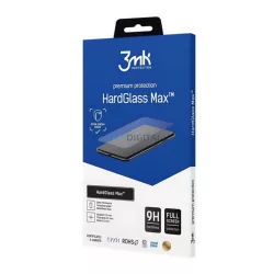   Sticlă de protecție a ecranului 3MK HARD GLASS MAX (copertă completă 3D, curbată, fără amprente, rezistentă la zgârieturi, prietenoasă cu carcasa 0,3 mm, 9H) NEGRU Apple iPhone 14 Pro Max